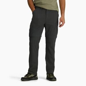 Royal Robbins Men's 42 Charcoal Wilder Zip Off Pants Cargo Outdoor Hiking A21-2